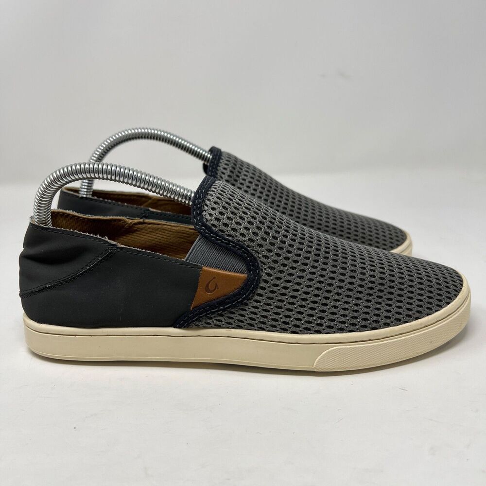 Olukai Pehuea Shoes Women’s 8.5 Blue Mesh Comfort Slip On Loafer Mule Sneakers - Picture 5 of 11